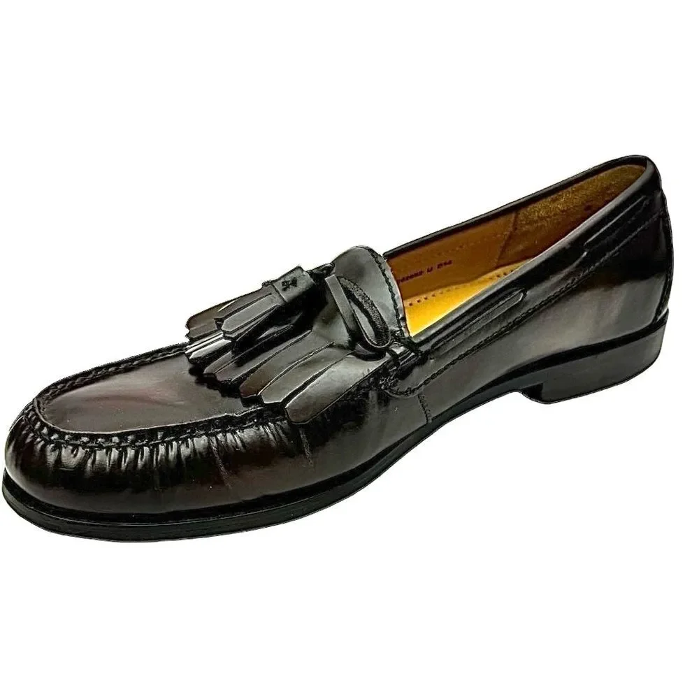 COLE HAAN Men’s Classic Burgundy Leather Tassel Loafers Size 11 D – Pre-Owned